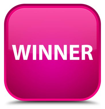 Kazanan özel pembe kare düğme