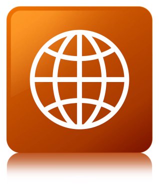 Dünya kutsal kişilerin resmi kahverengi kare düğme