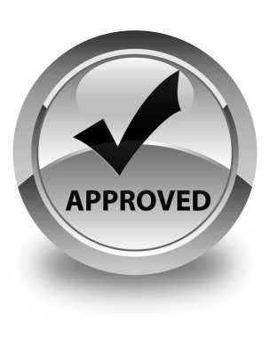 Onaylı (simge doğrulama) düğmesini beyaz parlak