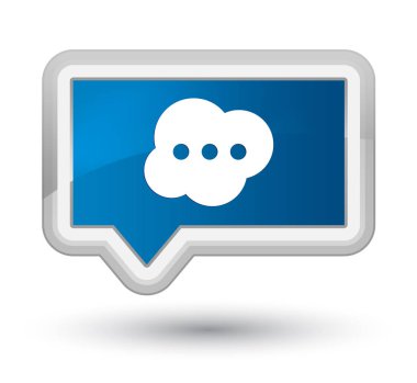 Beyin simgesi baş mavi bayrak düğmesini