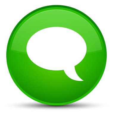 Sohbet simgesi özel yeşil yuvarlak düğmesi