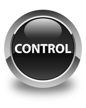 Denetim parlak düğme siyah