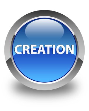 Oluşturma parlak mavi yuvarlak düğme