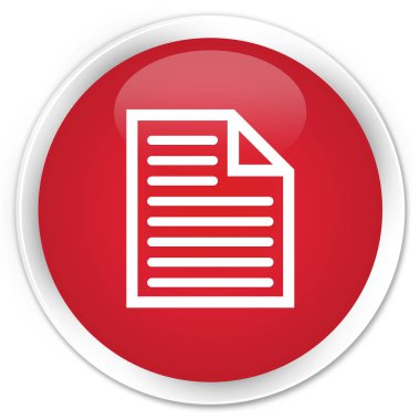 Belge sayfa simgesi sigorta primi kırmızı yuvarlak düğmesi