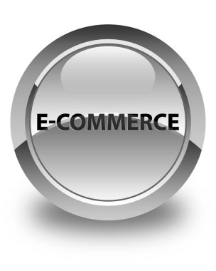 E-ticaret parlak beyaz yuvarlak düğmesi