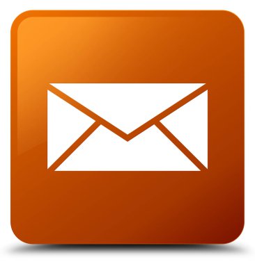 E-posta kutsal kişilerin resmi kahverengi kare düğme