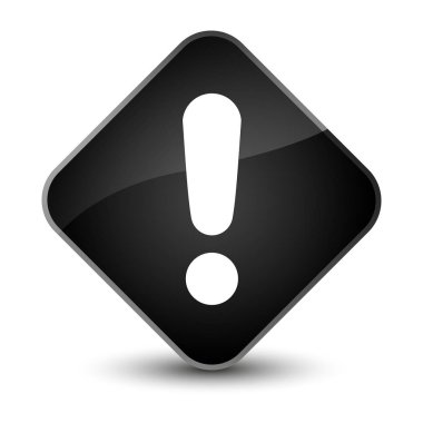 Ünlem işareti simgesi zarif siyah elmas düğmesini