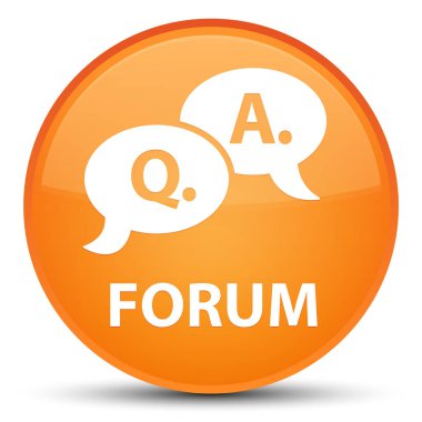 Forum (soru cevap balonu simgesinin) özel turuncu yuvarlak düğmesine