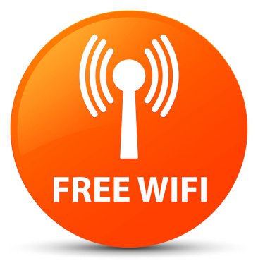 Ücretsiz wifi (wlan ağ) turuncu yuvarlak düğmesi