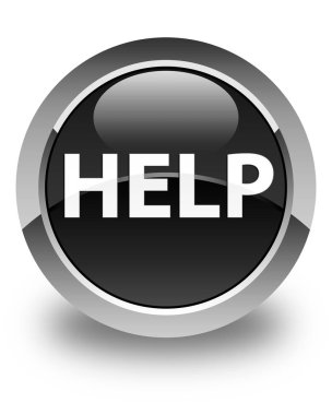 Parlak düğme siyah yardım