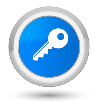 Anahtar simgesi Başbakan camgöbeği mavi yuvarlak düğmesi