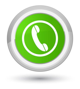 Telefon simgesi asal yumuşak yeşil yuvarlak düğmesi