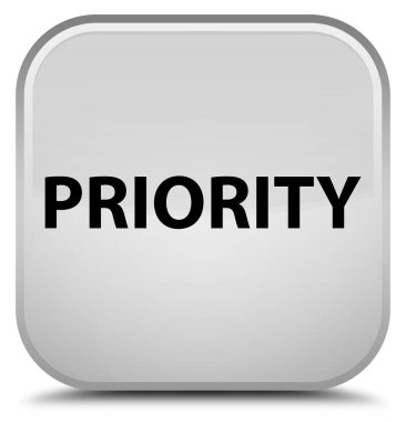 Öncelik özel beyaz kare düğme