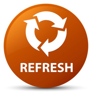 Yenile kahverengi yuvarlak düğmesi