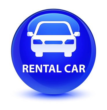 Kiralık Araba cam gibi mavi yuvarlak düğmesi