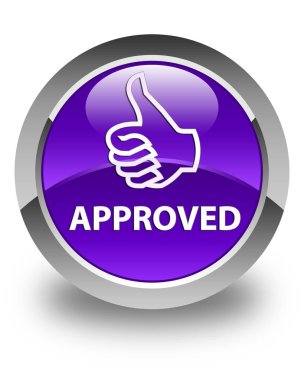 (Simge Yaşasın) parlak mor yuvarlak düğme onaylı