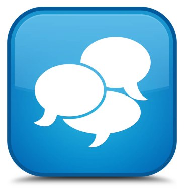 Yorum kutsal kişilerin resmi özel camgöbeği mavi kare düğme