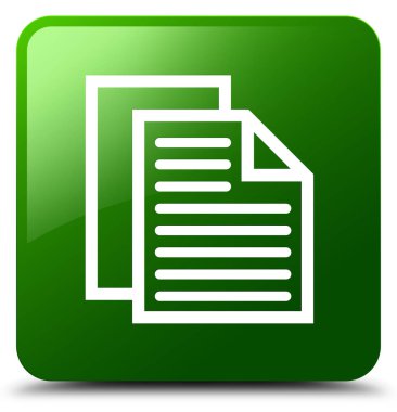 Belge sayfaları simgesi yeşil kare düğme