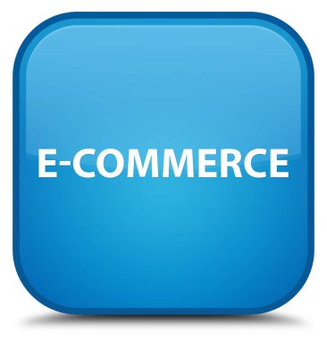E-ticaret özel camgöbeği mavi kare düğme
