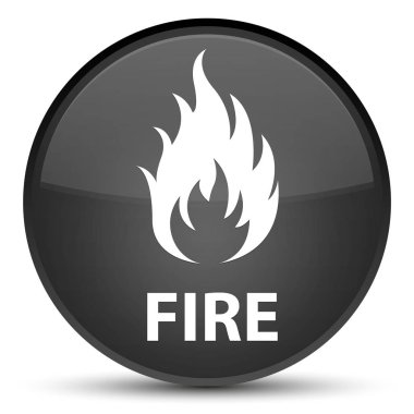 Yangın özel siyah yuvarlak düğmesi