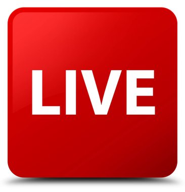 Canlı kırmızı kare düğme