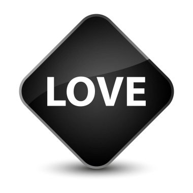 Aşk zarif siyah elmas düğmesi