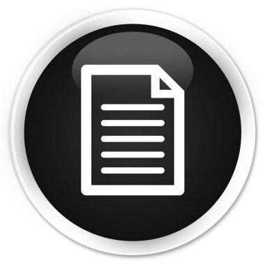 Sayfa simgesi sigorta primi siyah yuvarlak düğmesi