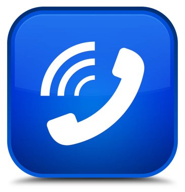 Telefon zil simgesini özel mavi kare düğme