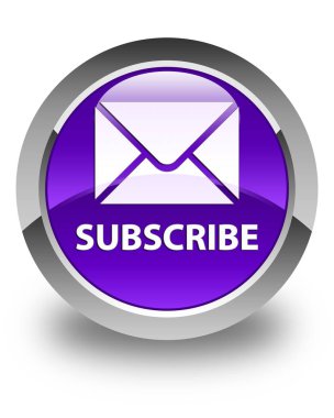 (E-posta simgesi) parlak mor yuvarlak düğmesini abone