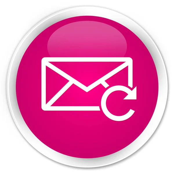 Elektronikus levél ikon prémium rózsaszín kerek gomb frissítése — Stock Fotó