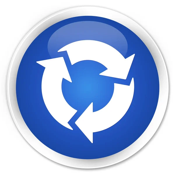 Refresh icon premium blue round button