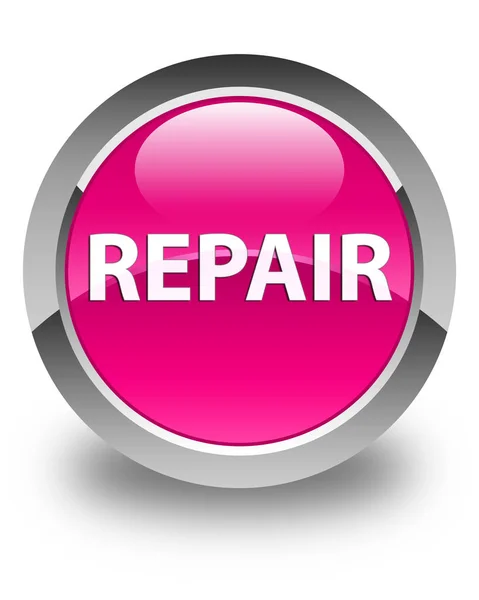 Reparatur glänzend rosa runden Knopf — Stockfoto
