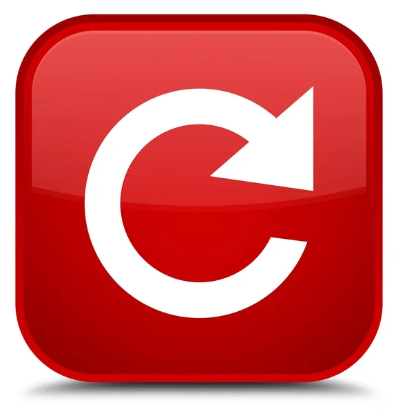 응답 회전 아이콘 특별 한 빨간색 사각형 버튼 — 스톡 사진