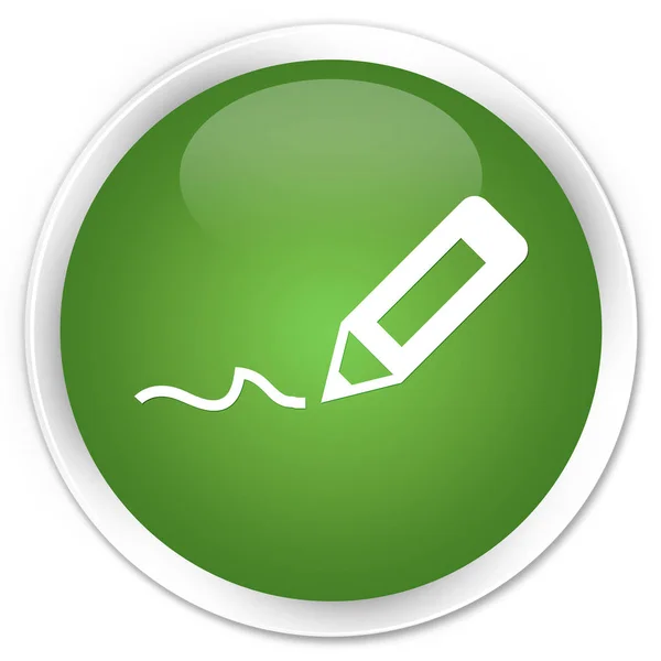 Zarejestruj się ikona premium miękki zielony okrągły przycisk — Zdjęcie stockowe
