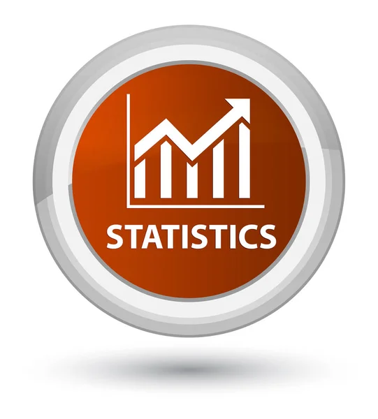 Estatísticas botão redondo marrom primo — Fotografia de Stock