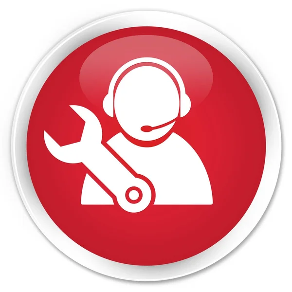 Tech support icon premium red round button — Stock Photo, Image