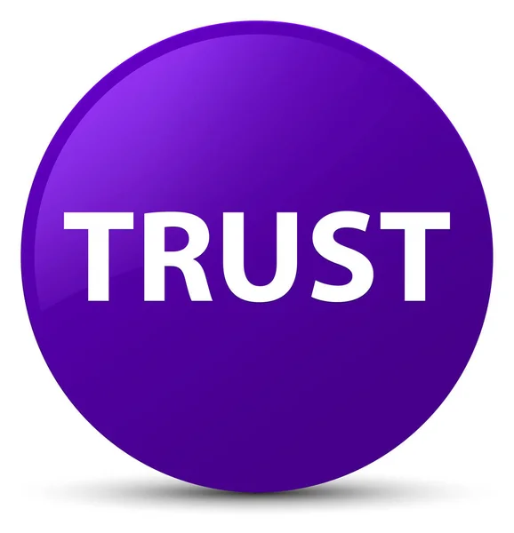 Фиолетовая кнопка доверия — стоковое фото
