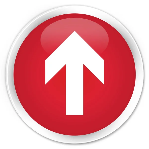 Töltsd fel nyíl ikon prémium piros kerek gomb — Stock Fotó
