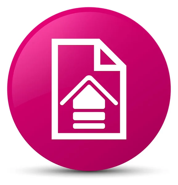 Загрузить документ значок розовой круглой кнопки — стоковое фото