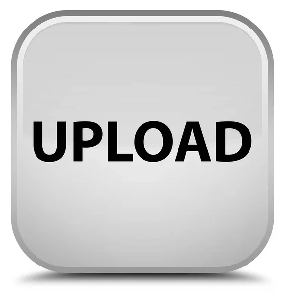 Özel beyaz kare düğmesini upload — Stok fotoğraf