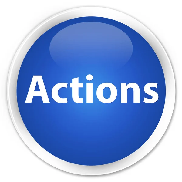 Actions premium blue round button