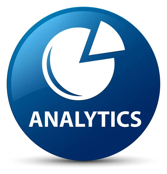 Analytics (ikonę wykresu) niebieski okrągły przycisk — Zdjęcie stockowe