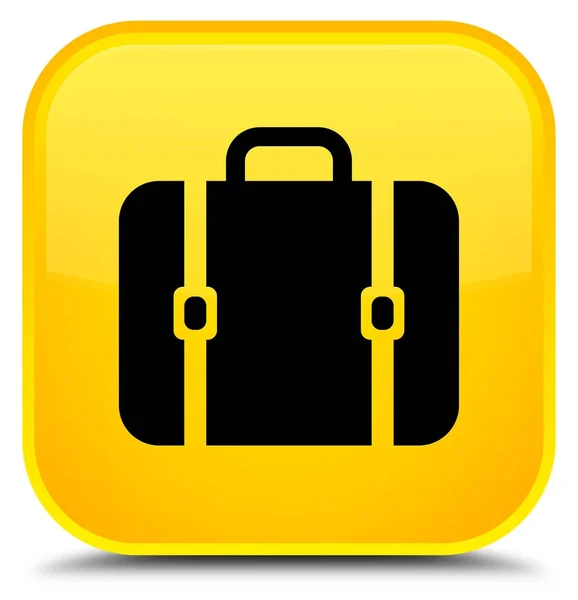 Ειδικό εικονίδιο τσάντα κίτρινο τετράγωνο κουμπί — Φωτογραφία Αρχείου