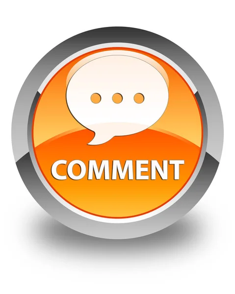 Comment (conversation icon) glossy orange round button