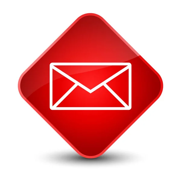 电子邮件图标优雅红色菱形按钮 — 图库照片
