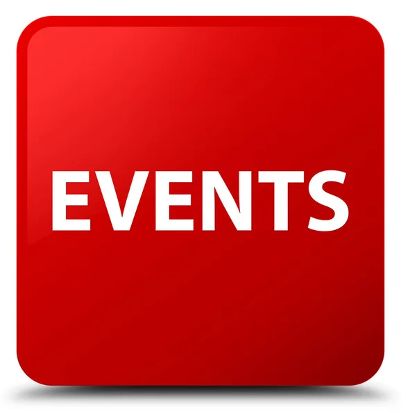 Veranstaltungen roter quadratischer Knopf — Stockfoto
