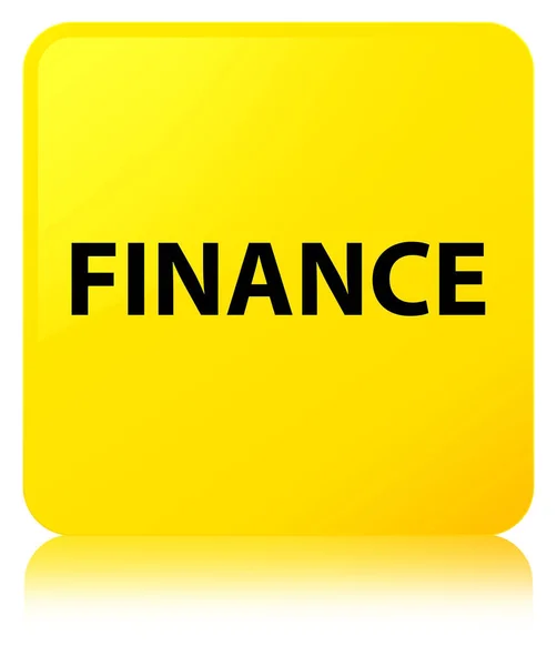 Finance yellow square button — Stock Photo, Image