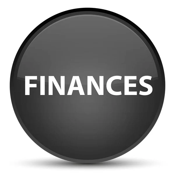 Finances special black round button — Stock Photo, Image