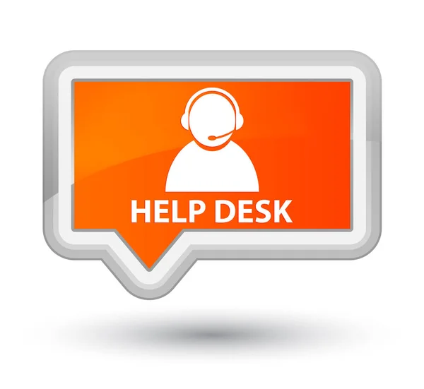 Help desk (customer care icon) prime orange banner button