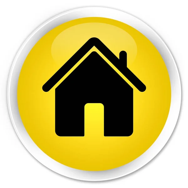 Home icon premium yellow round button — Stock Photo, Image